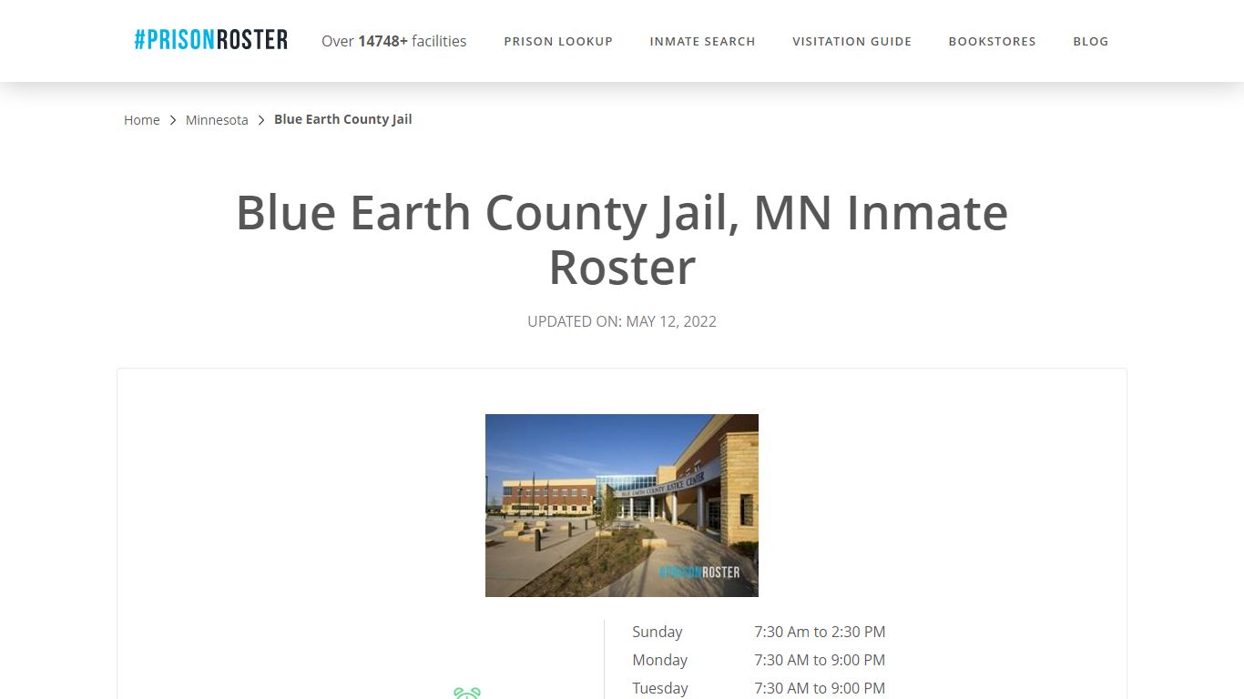 Blue Earth County Jail, MN Inmate Roster